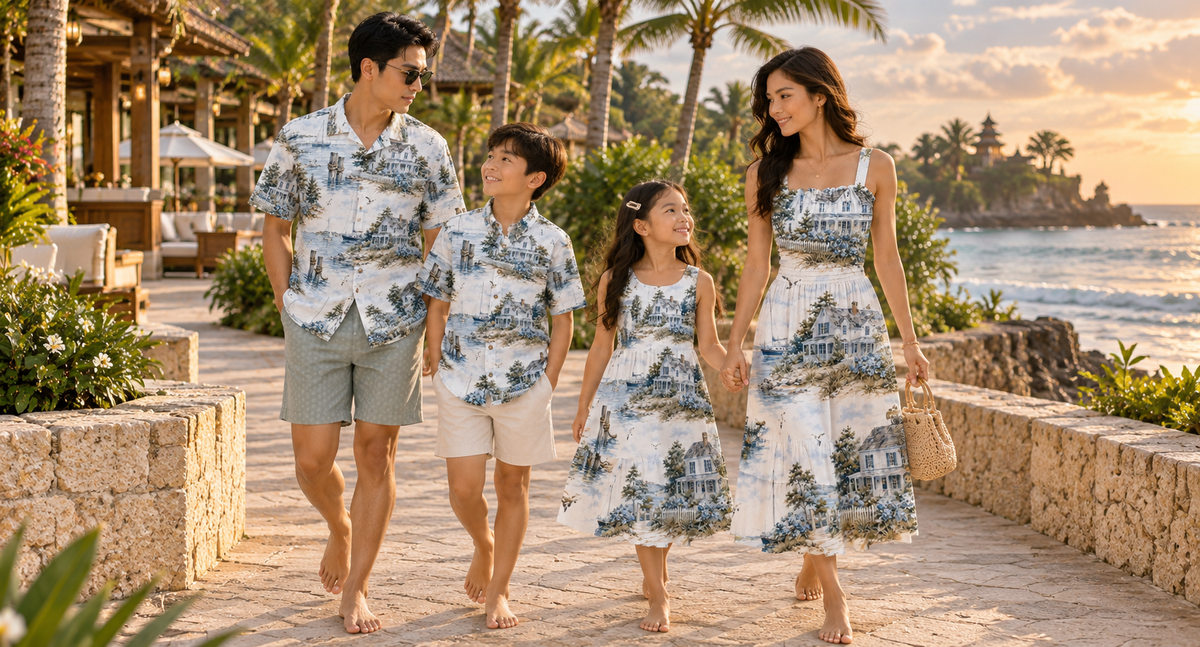 Family enjoying a stay at a beachfront family resort in Bali