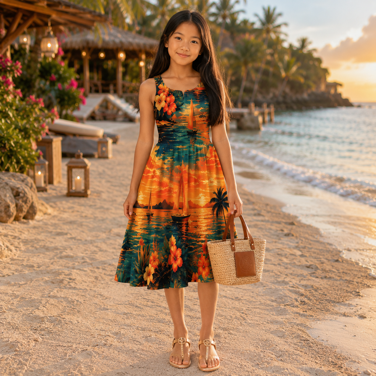 The Sunset Regatta Girl's Dress
