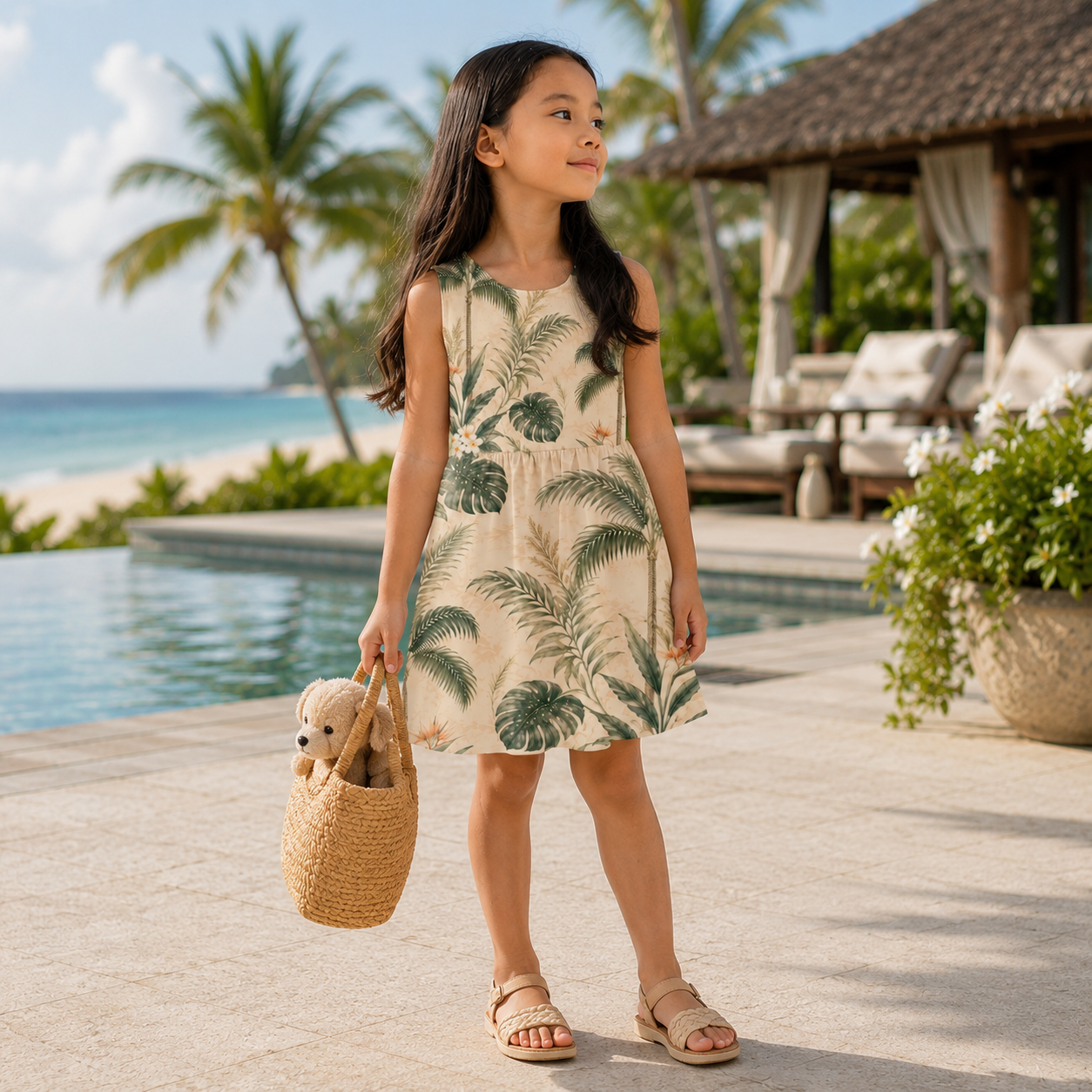Royal Palm Passage Girl's Dress