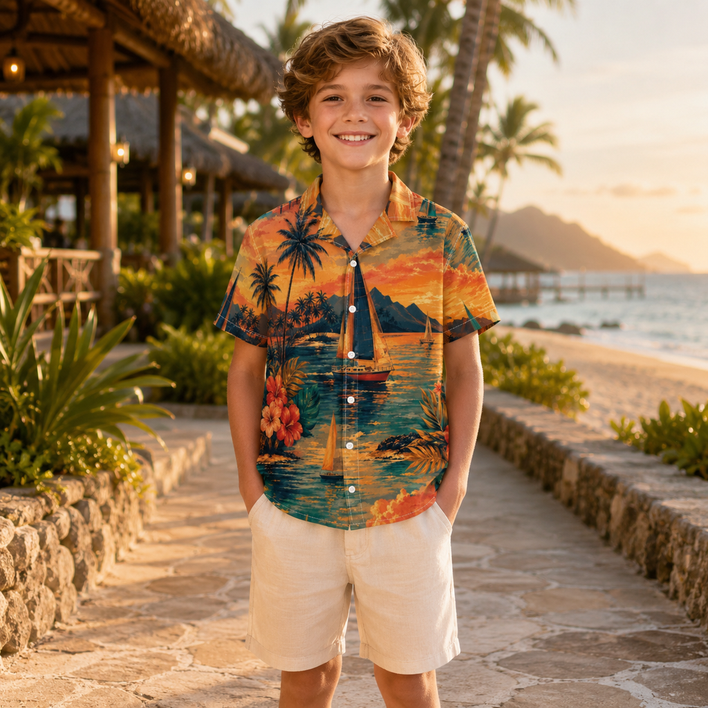 The Sunset Regatta Boy's Shirt