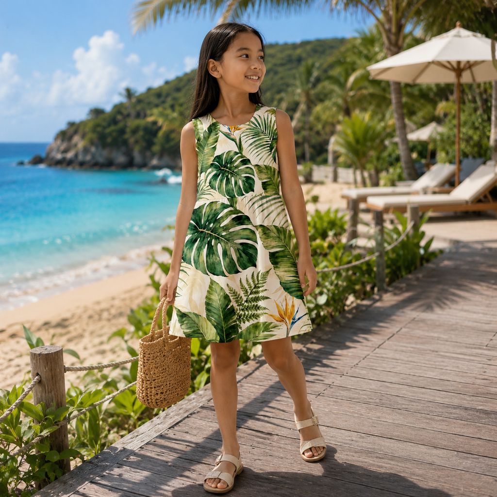 Emerald Canopy Girl's Dress