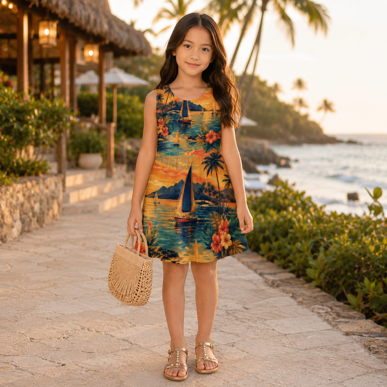 The Sunset Regatta Girl's Dress