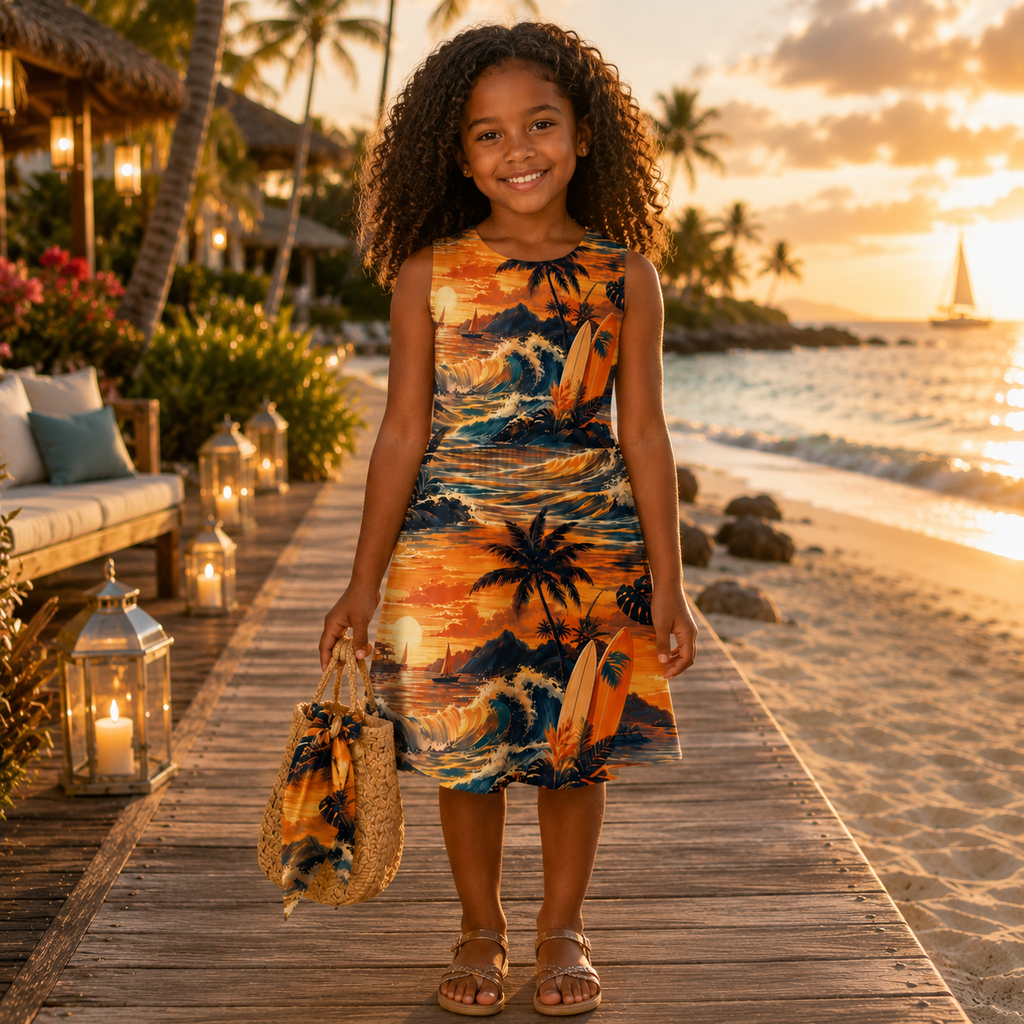 Sunset Session Escape Girl's Dress