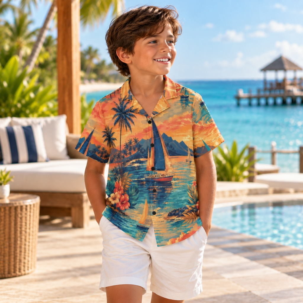 Sunset Regatta Boys’ Shirt