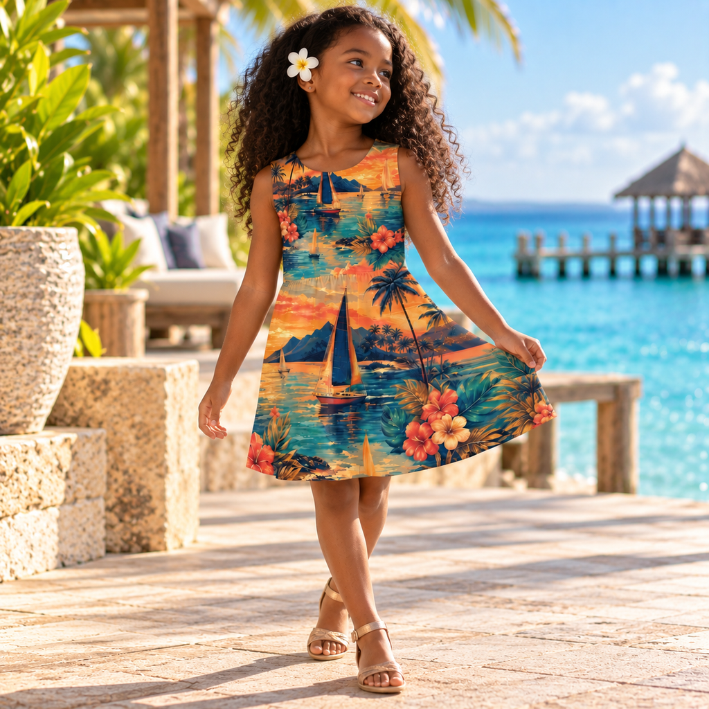 Sunset Regatta Girls’ Dress