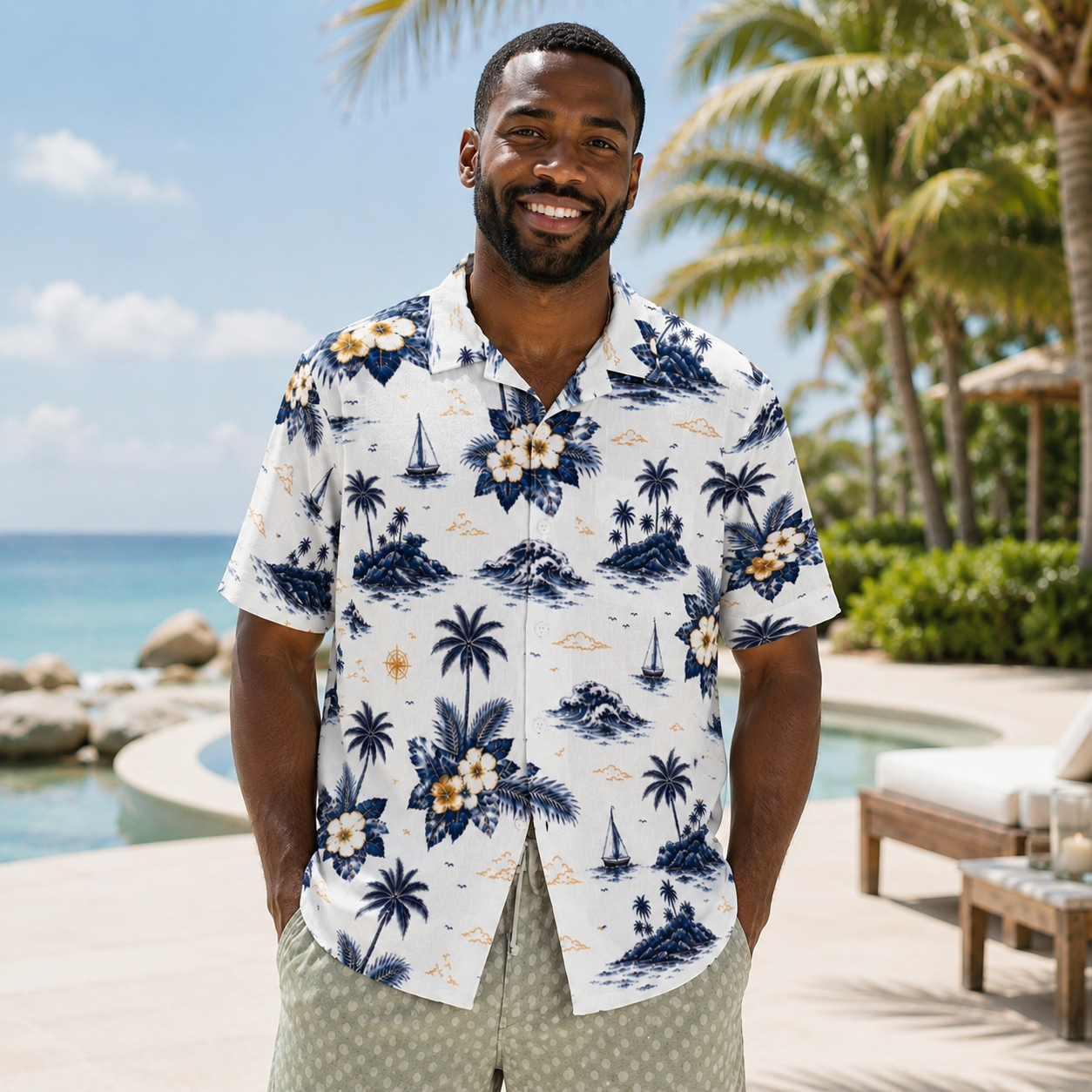 Harbor Bloom Men’s Shirt