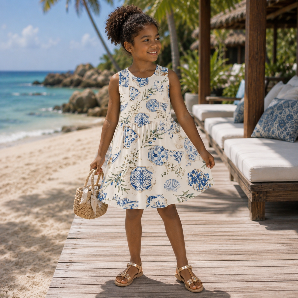 Riviera Mosaic Girls’ Dress