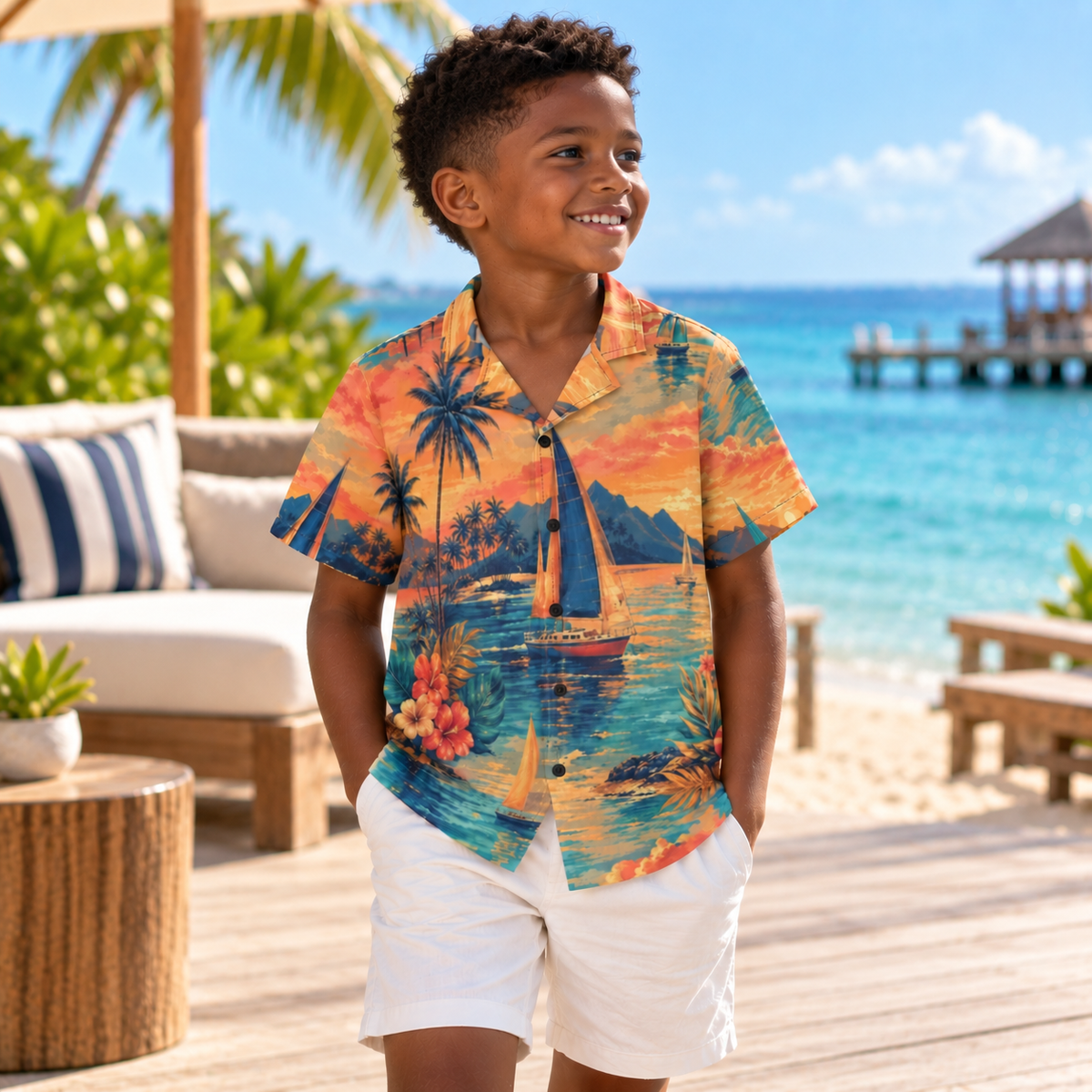 Sunset Regatta Boys’ Shirt