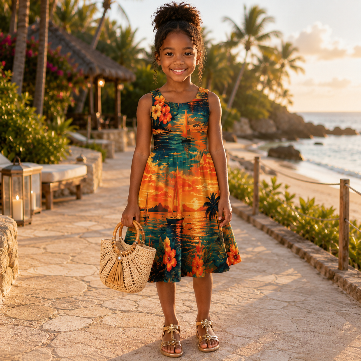 The Sunset Regatta Girl's Dress