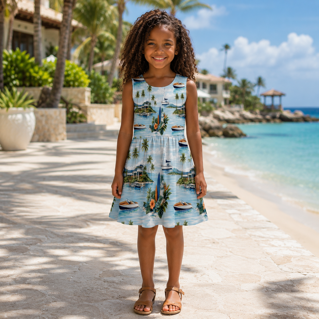 Marina Break Shores Girls’ Dress