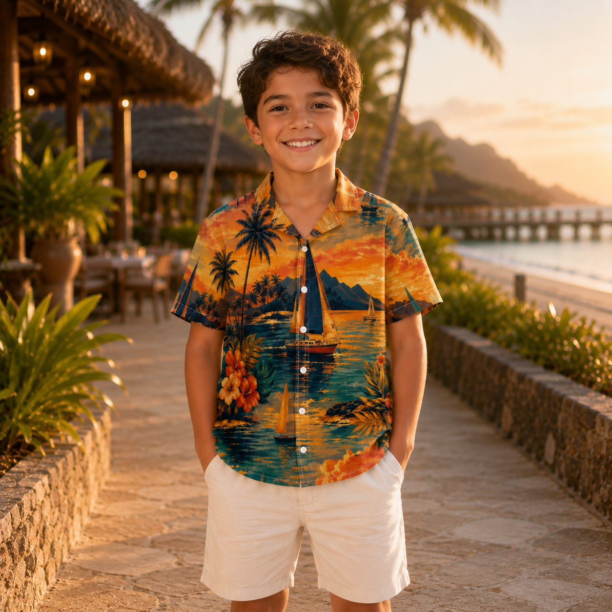 The Sunset Regatta Boy's Shirt