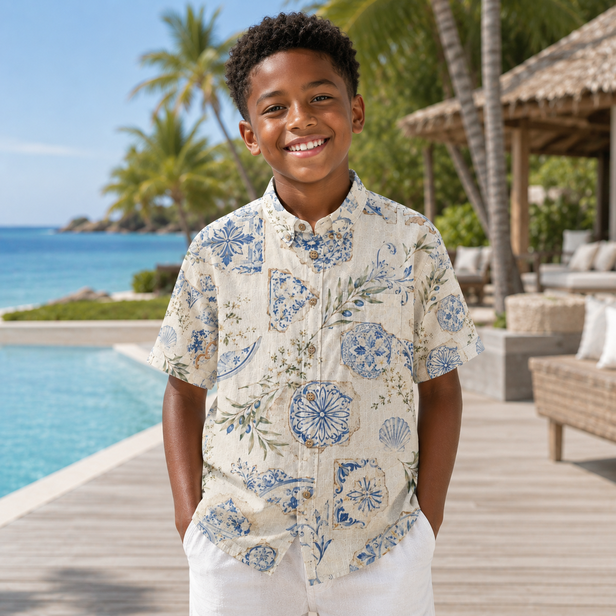Riviera Mosaic Boys’ Shirt