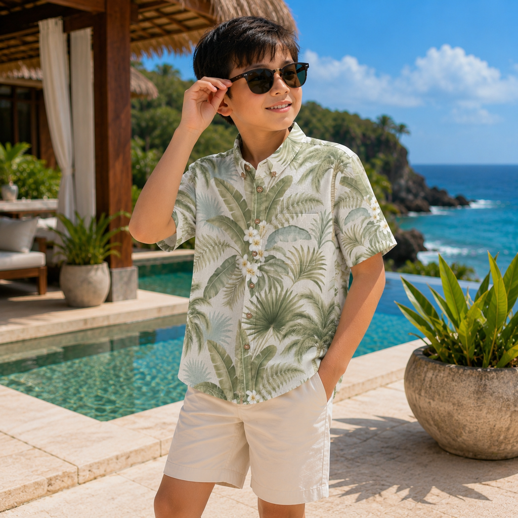 Palm Veranda Boy's Shirt