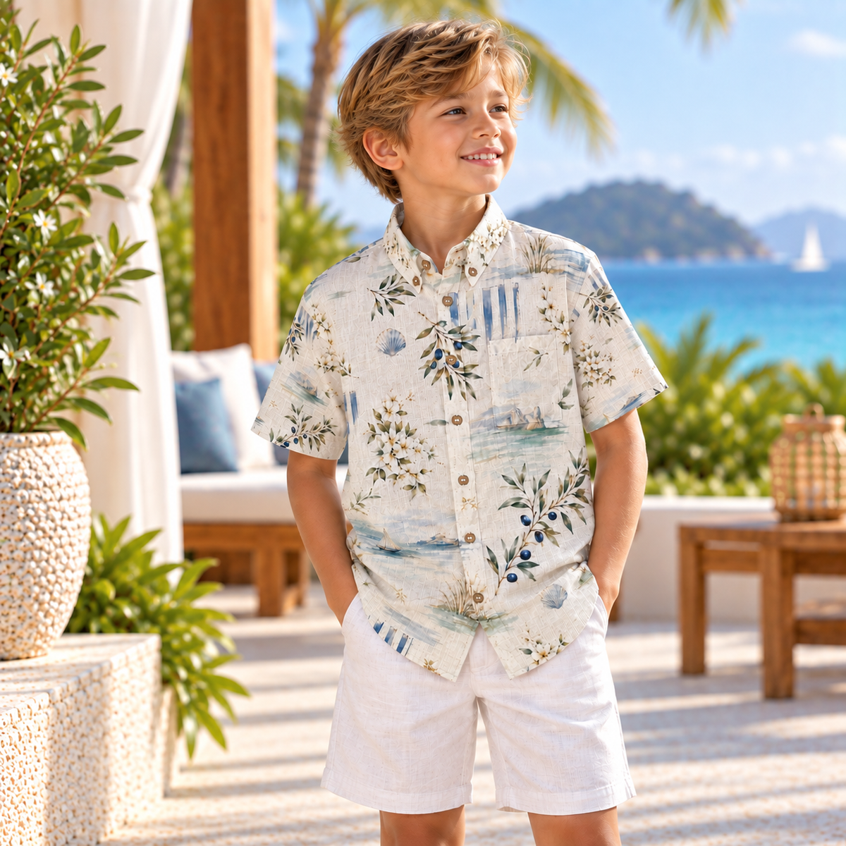 Capri Linen Club Boys’ Shirt