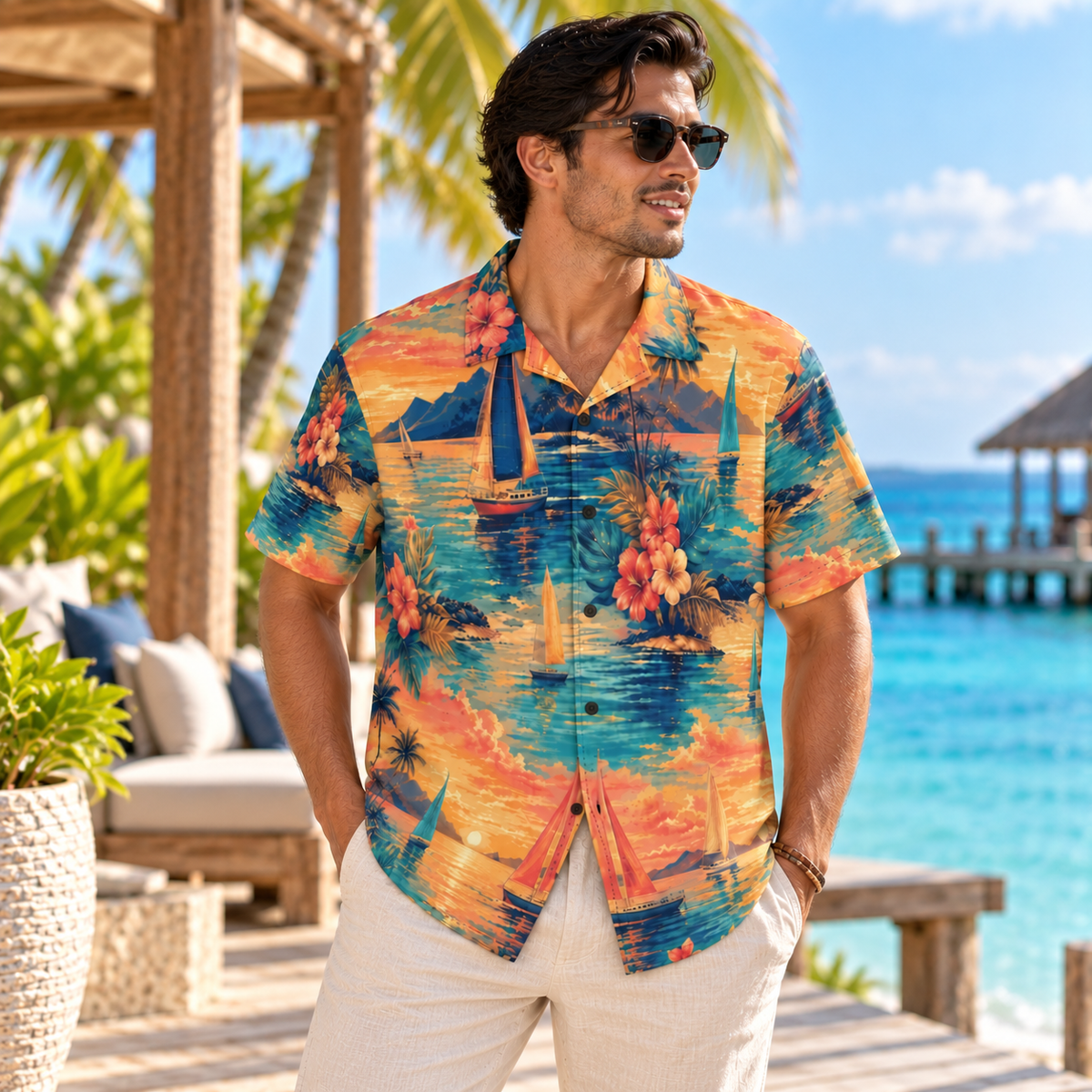 Sunset Regatta Men’s Shirt