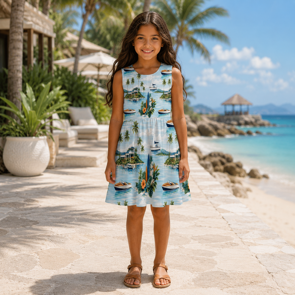 Marina Break Shores Girls’ Dress