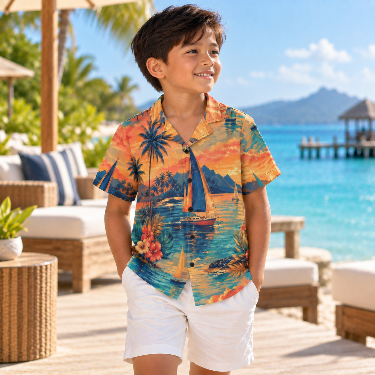 Sunset Regatta Boys’ Shirt