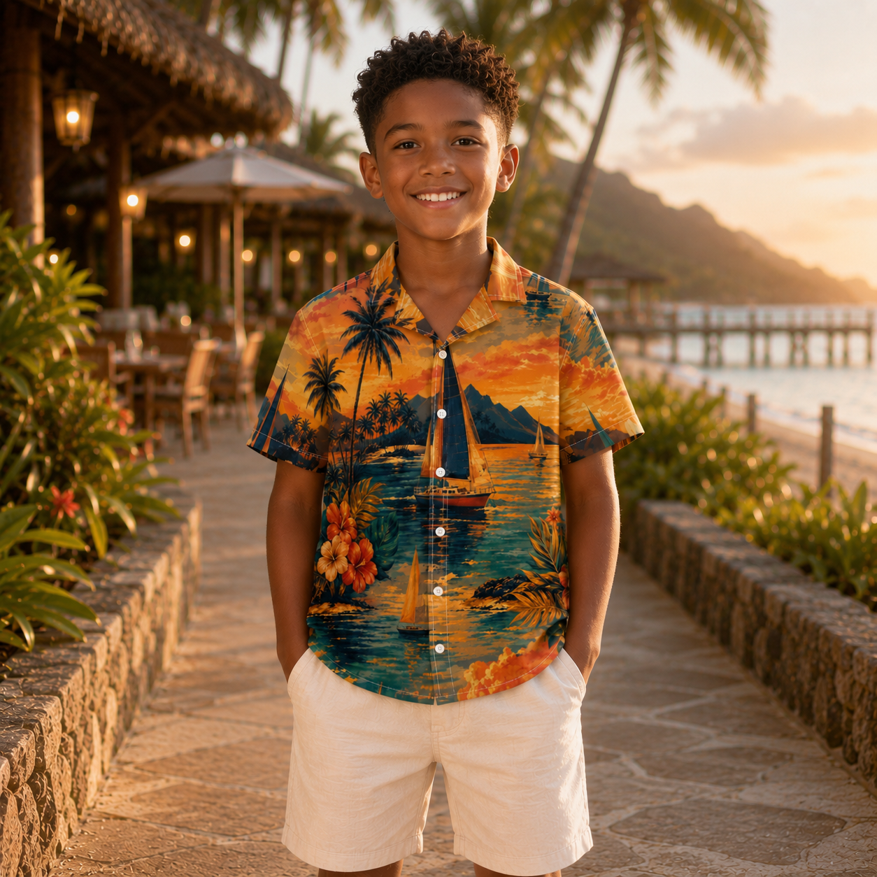 The Sunset Regatta Boy's Shirt