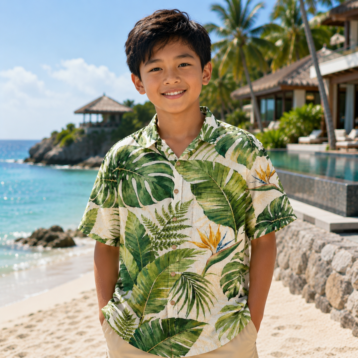 Emerald Canopy Boy's Shirt