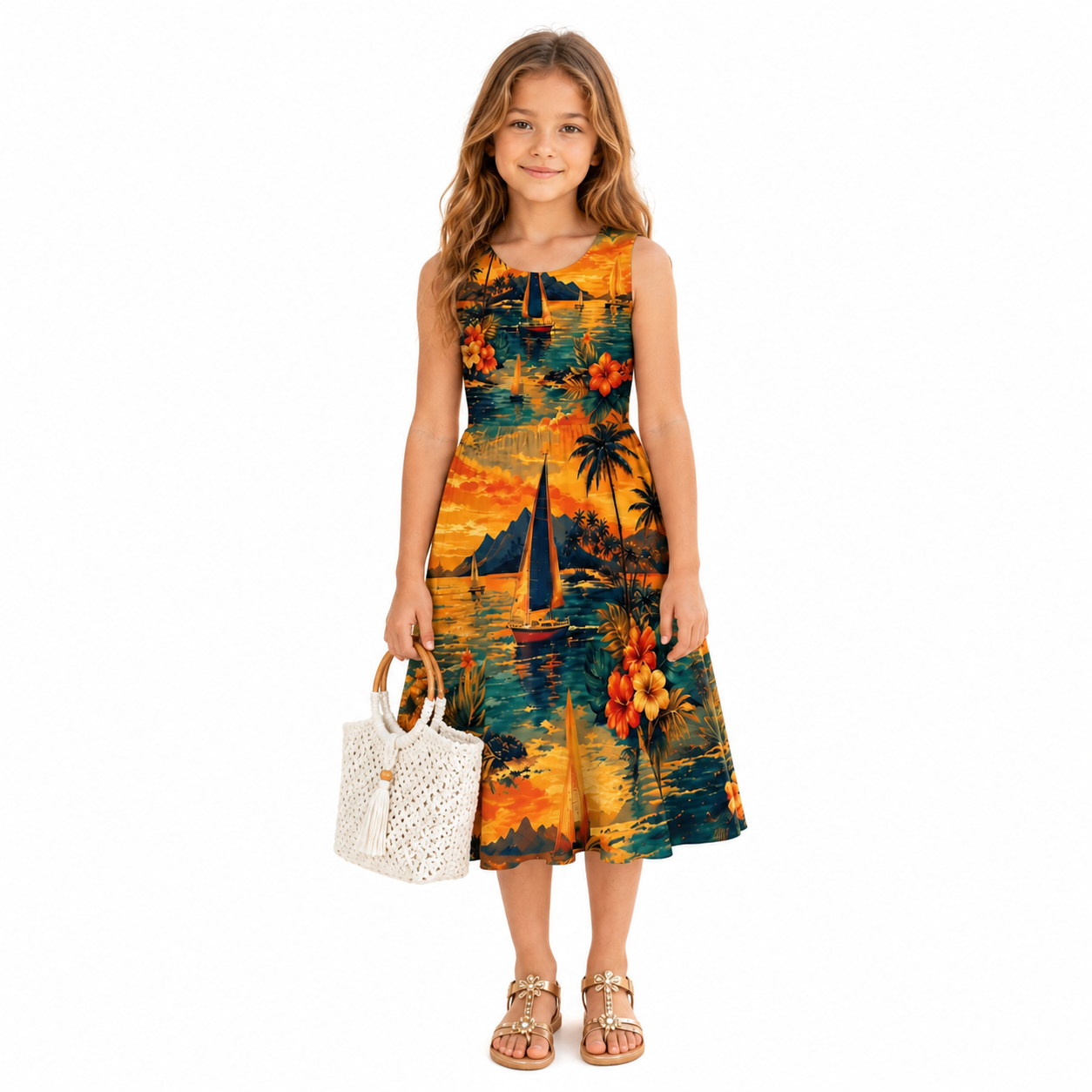 The Sunset Regatta Girl's Dress
