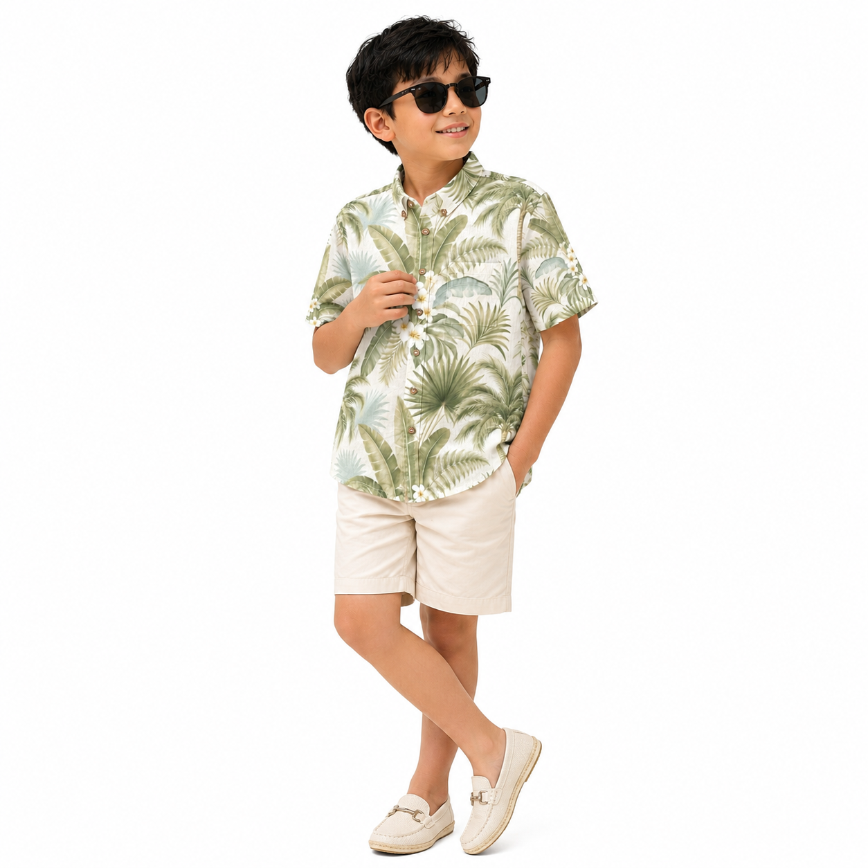 Palm Veranda Boy's Shirt