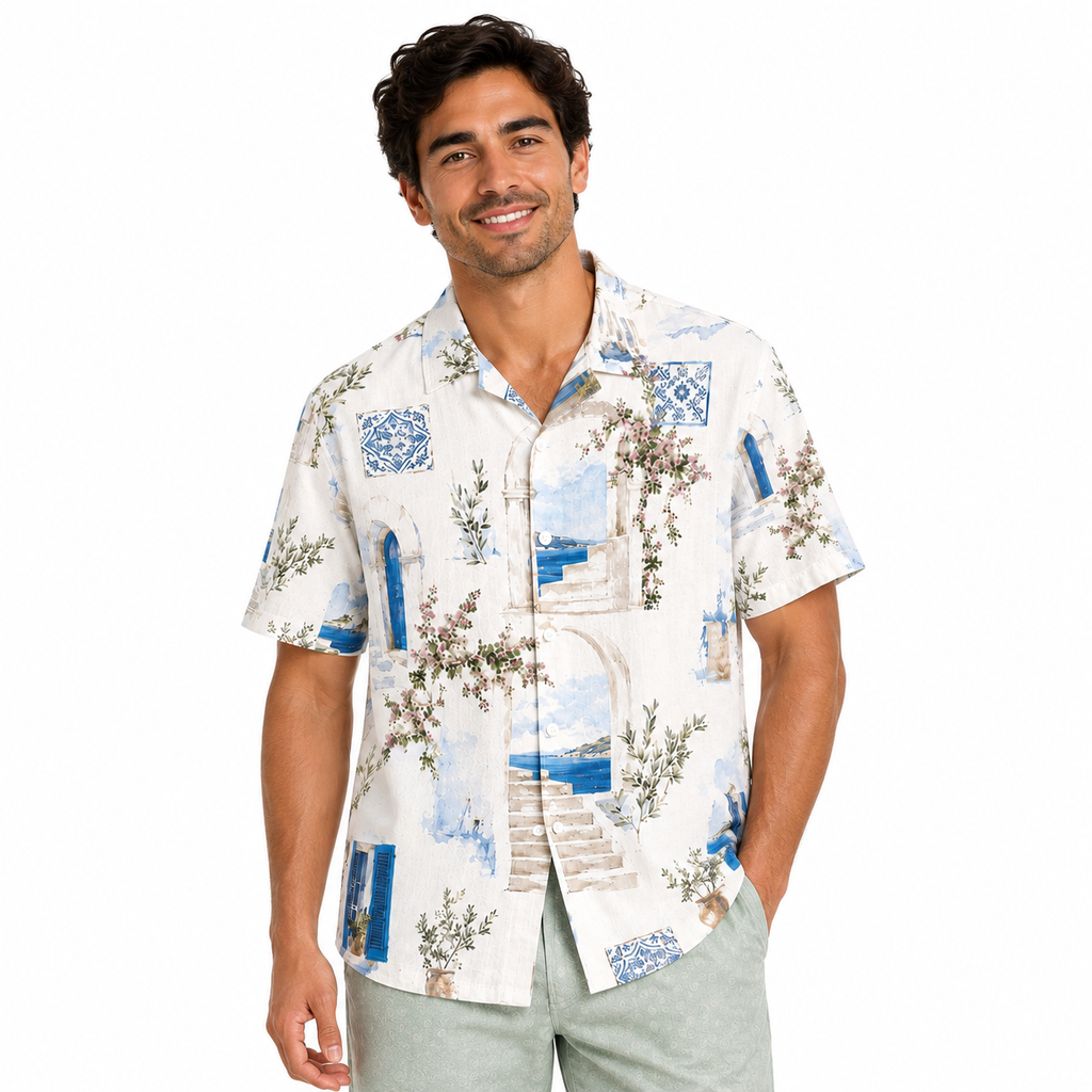 Azure Courtyard Men’s Shirt