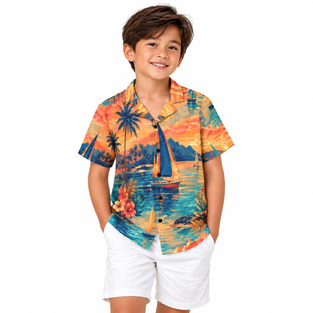 Sunset Regatta Boys’ Shirt